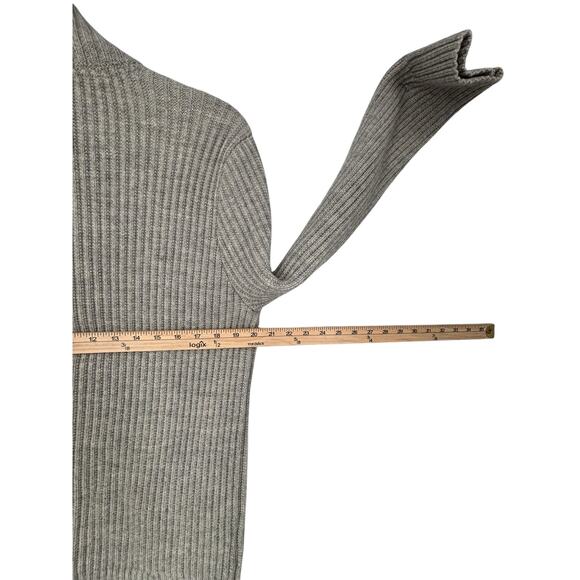 LL Bean Signature 100% Wool Full Zip Cardigan Ribbed Knit Grandpa Cabincore Lg - Picture 7 of 11